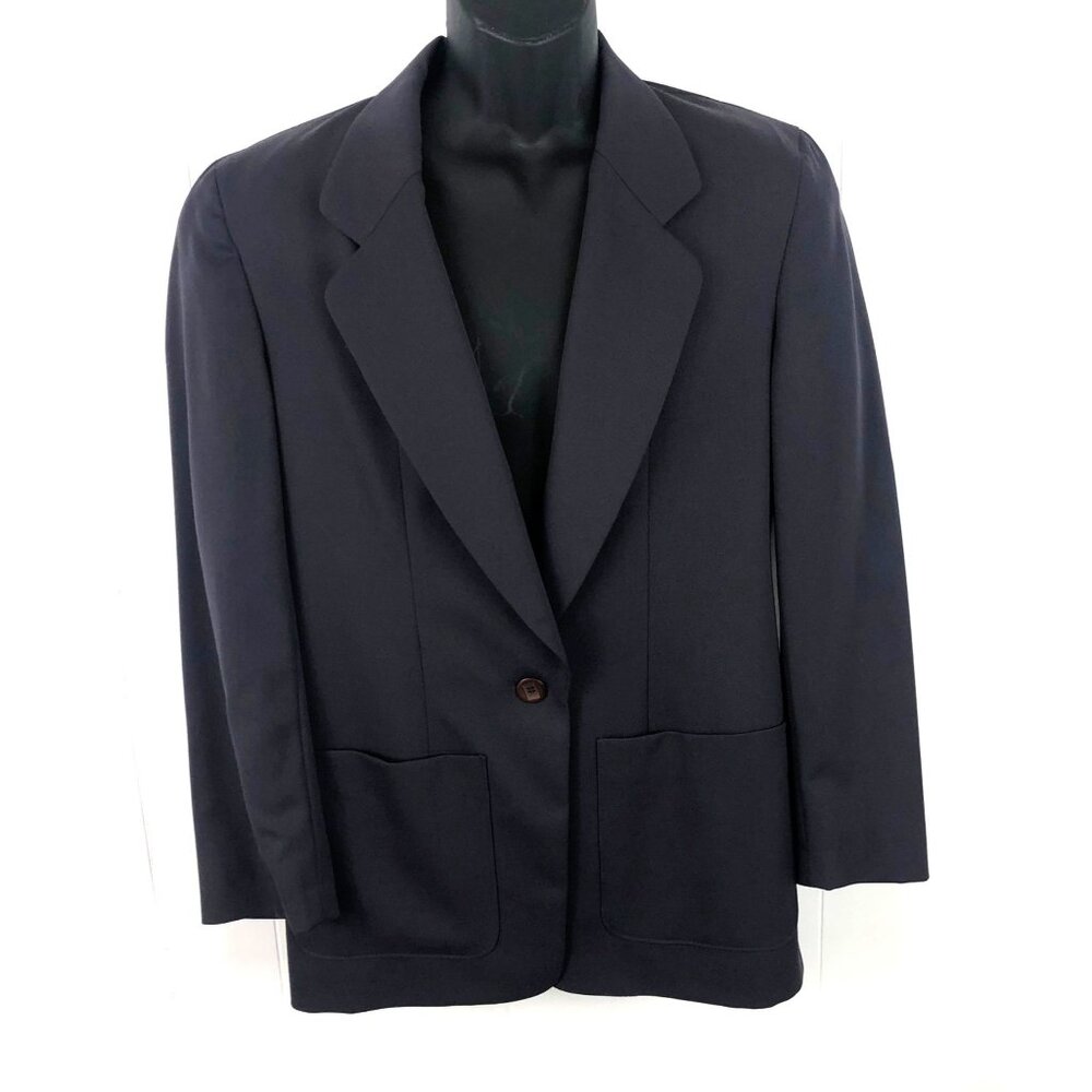 Pendleton 100% Virgin Wool Gray Suit Jacket Blazer Lined Women's Size Large